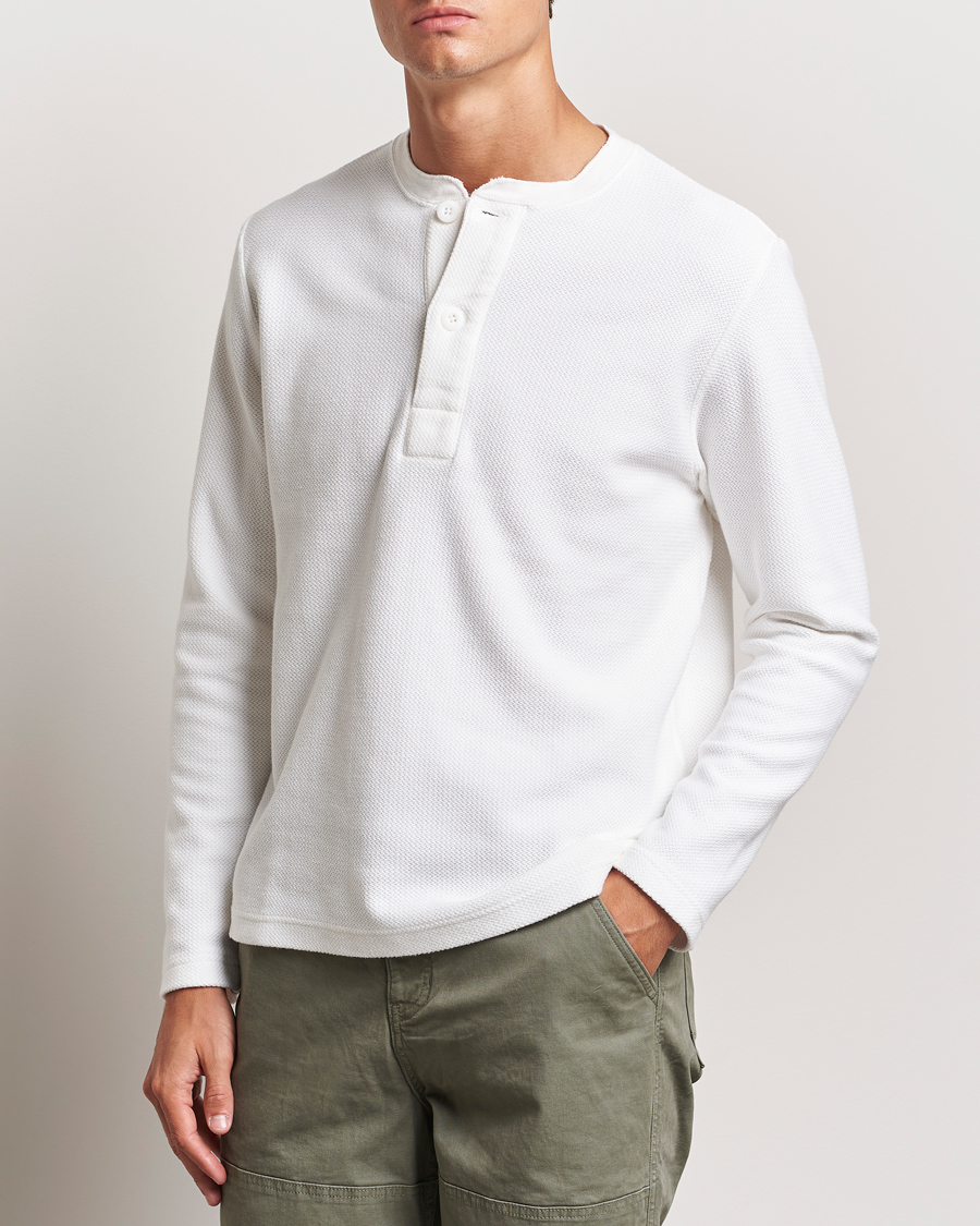 Hombres | Jerséis y prendas de punto | BEAMS PLUS | Waffle Cotton Henley White