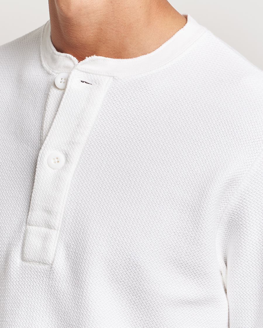 Hombres | Jerséis y prendas de punto | BEAMS PLUS | Waffle Cotton Henley White