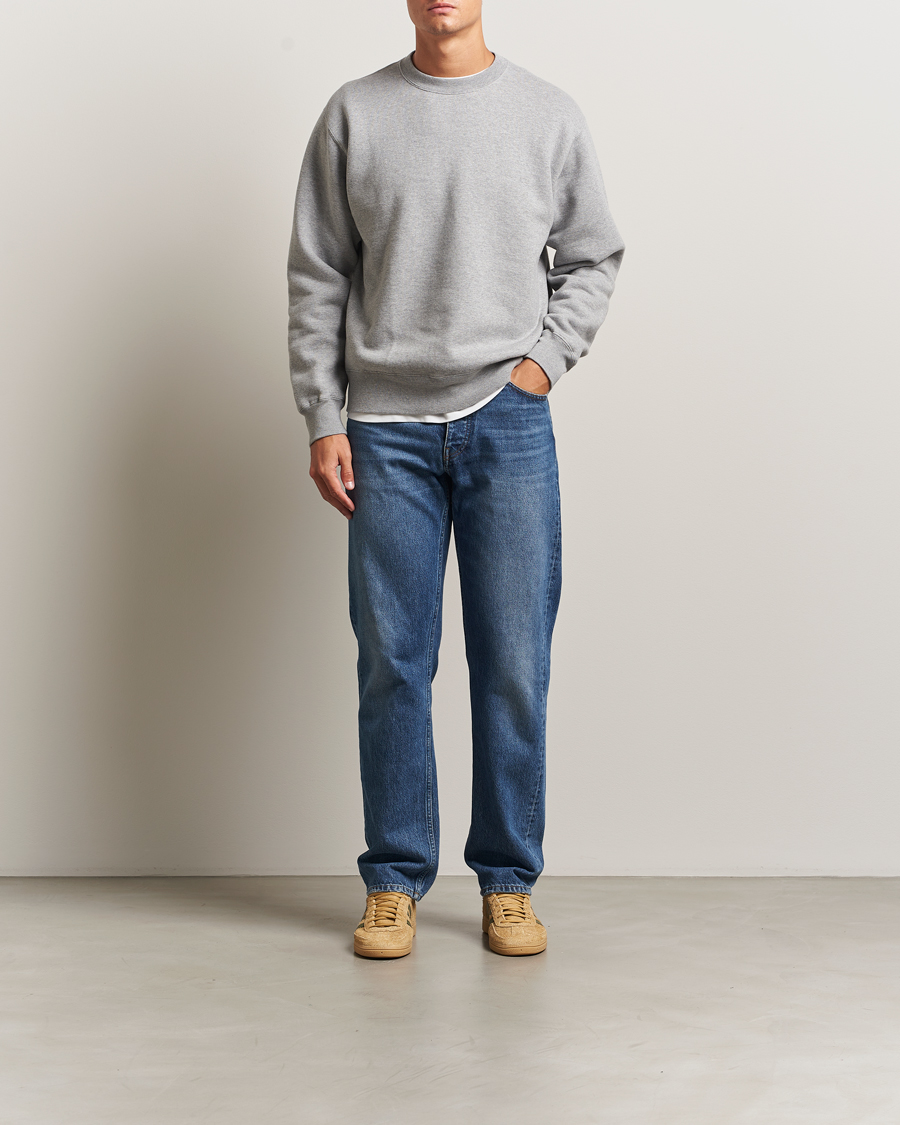 Hombres | Jerséis y prendas de punto | BEAMS PLUS | Japanese Cotton Sweatshirt Heather Grey