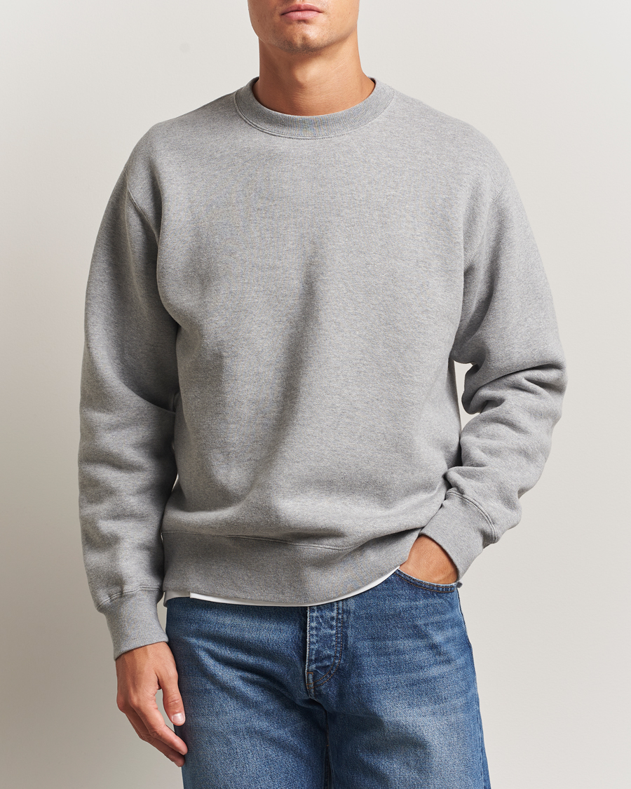 Hombres | Jerséis y prendas de punto | BEAMS PLUS | Japanese Cotton Sweatshirt Heather Grey