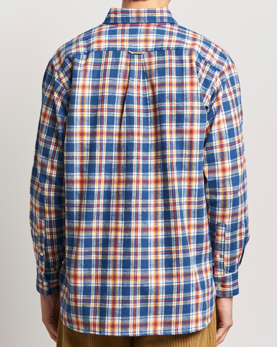 Hombres | Camisas | BEAMS PLUS | Brushed Flannel Button Down Shirt Blue