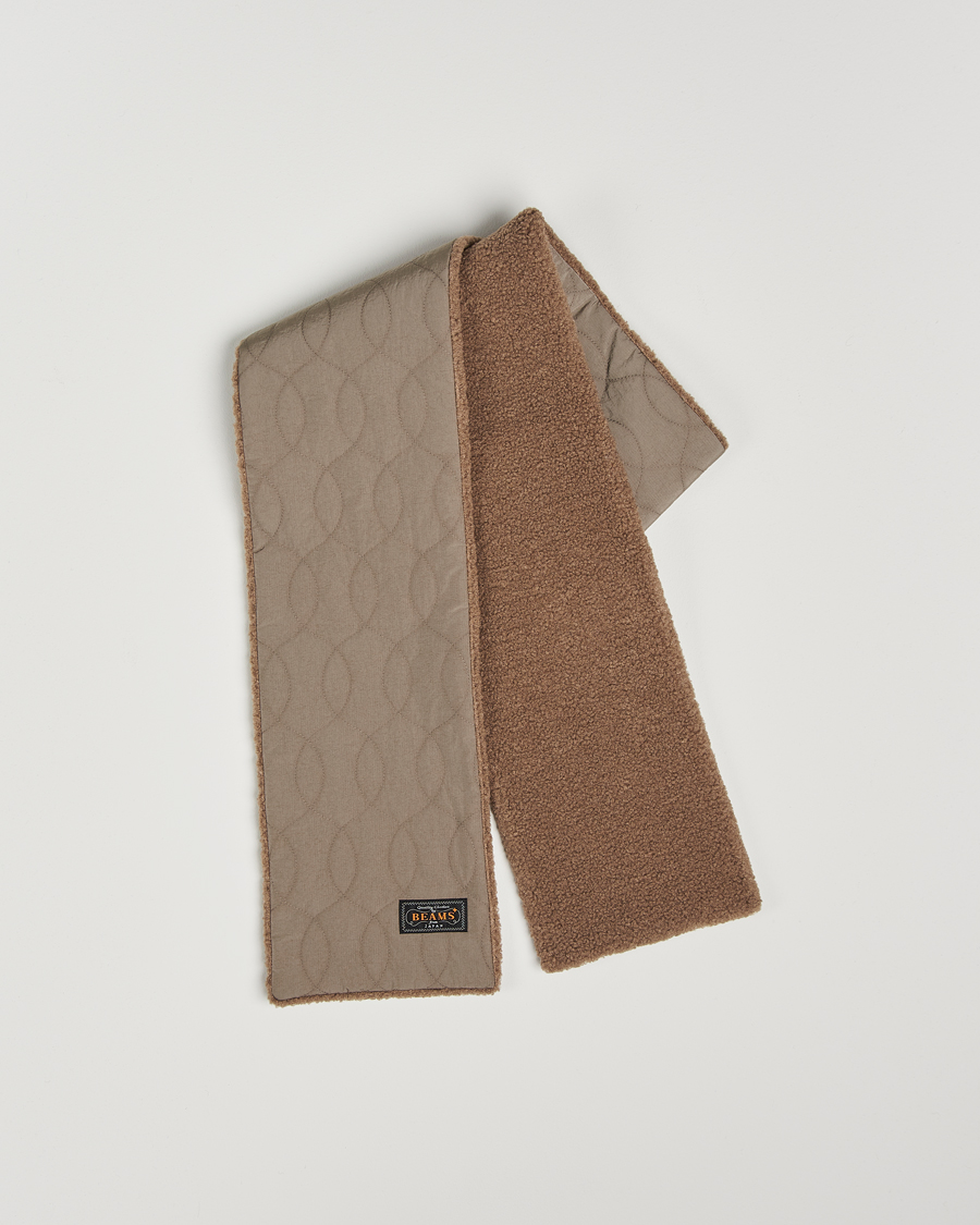 Hombres | BEAMS PLUS Muffler Boa Quilt Khaki | BEAMS PLUS | Muffler Boa Quilt Khaki