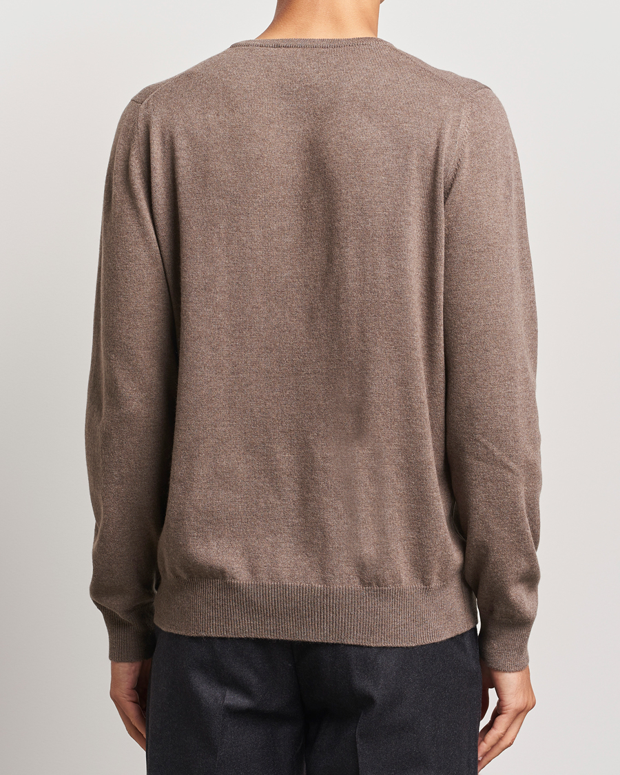 Hombres | Jerséis y prendas de punto | Gran Sasso | Wool/Cashmere Crew Neck Light Brown