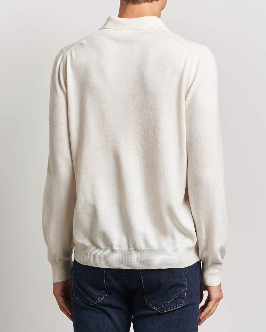 Hombres | Jerséis y prendas de punto | Gran Sasso | Merino Fashion Fit Polo Cream