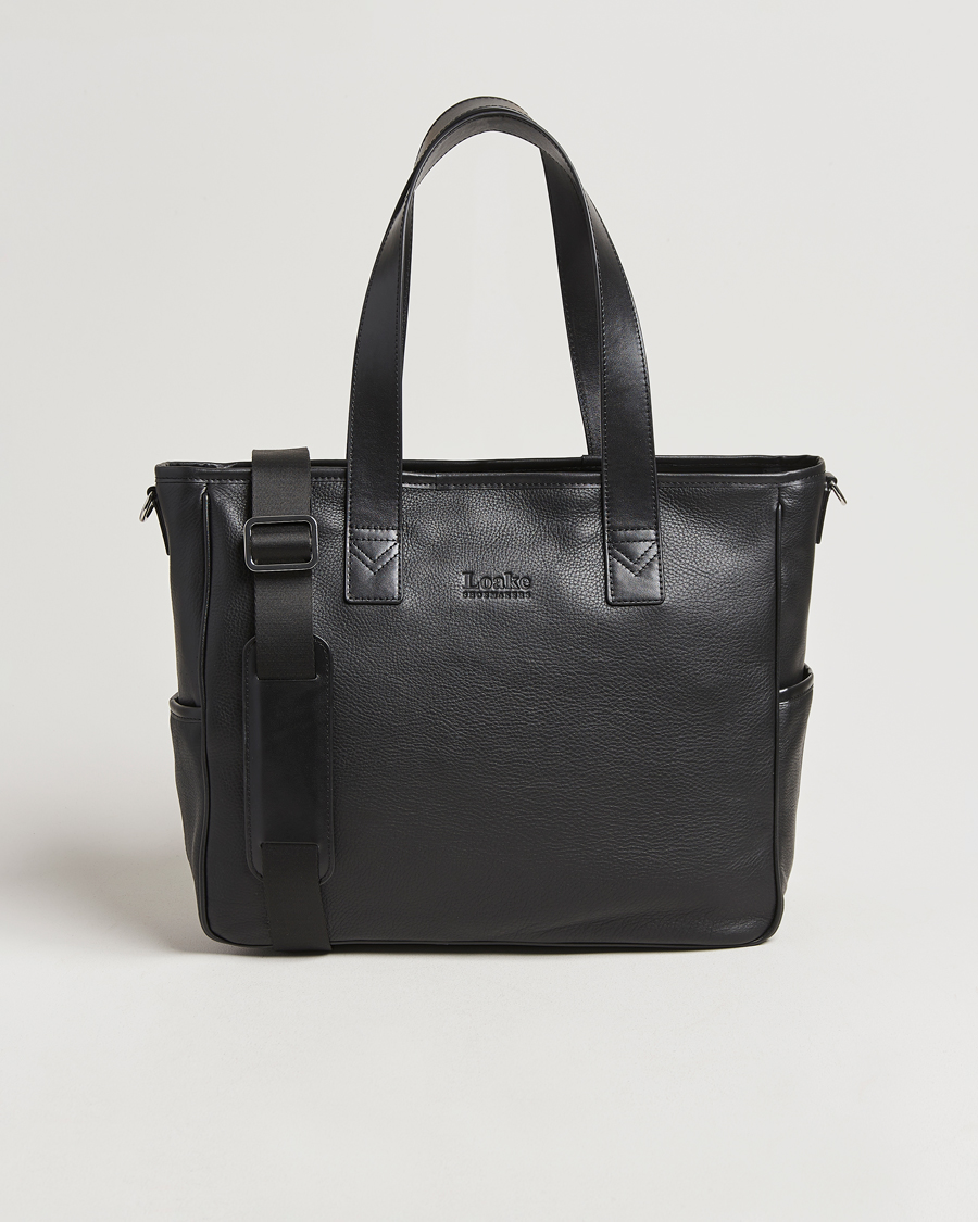Hombres | Bolsos | Loake 1880 | Grained Leather Tote Black