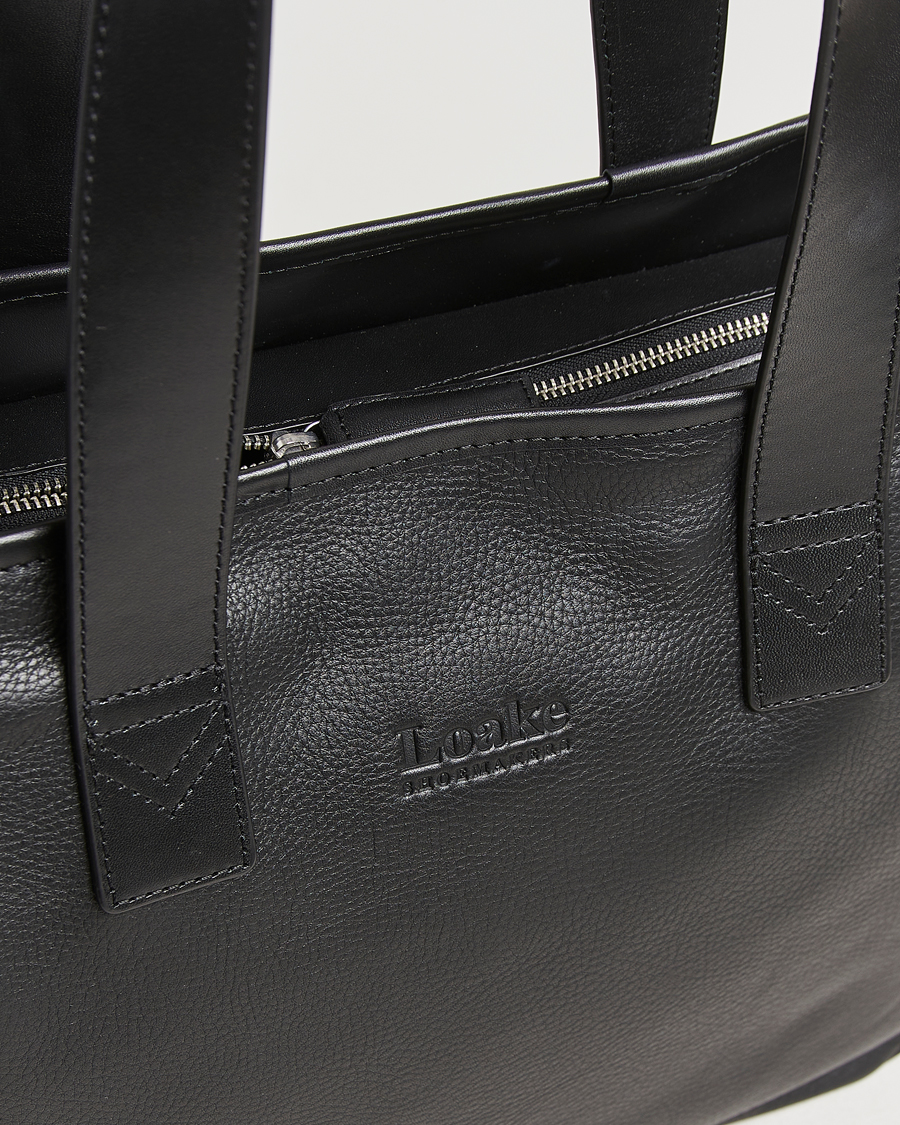Hombres | Bolsos | Loake 1880 | Grained Leather Tote Black