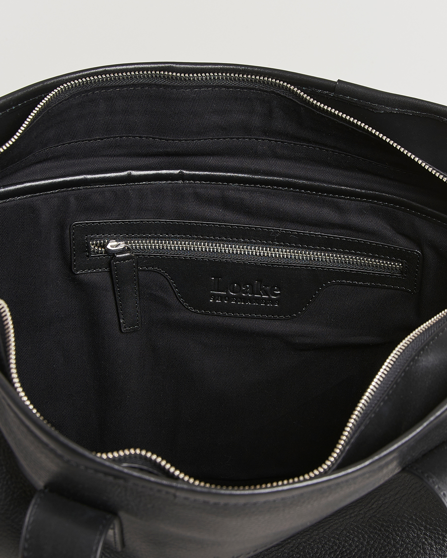 Hombres | Bolsos | Loake 1880 | Grained Leather Tote Black