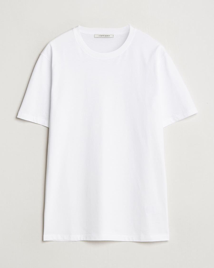 Hombres | Camisetas | A Day's March | Midweight T-Shirt White