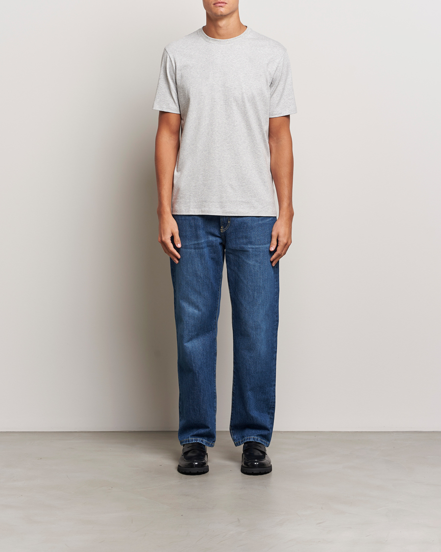 Hombres | Camisetas | A Day's March | Midweight T-Shirt Grey Melange