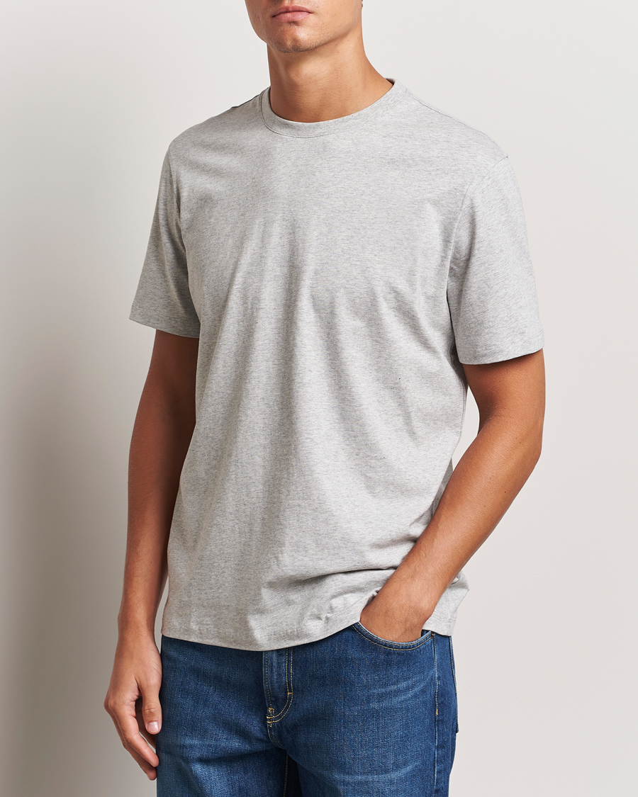 Hombres | Camisetas | A Day's March | Midweight T-Shirt Grey Melange
