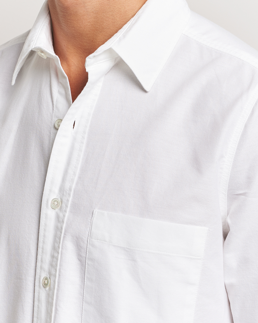 Hombres | Camisas | A Day's March | Mason Dyed Oxford Shirt White