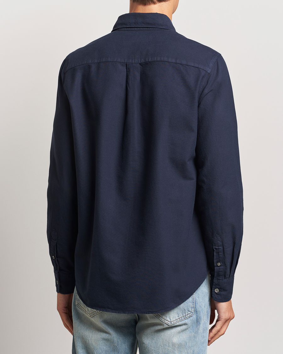 Hombres | Camisas | A Day's March | Mason Dyed Oxford Shirt Navy