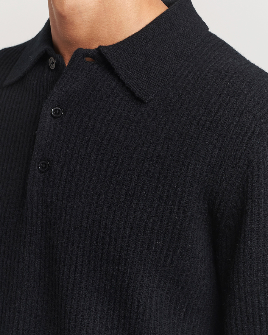 Hombres | Jerséis y prendas de punto | A Day's March | Dover Lambswool Polo Black