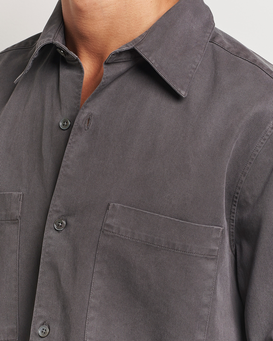 Hombres | Camisas | A Day's March | Farleigh Lyocell Shirt Dark Grey