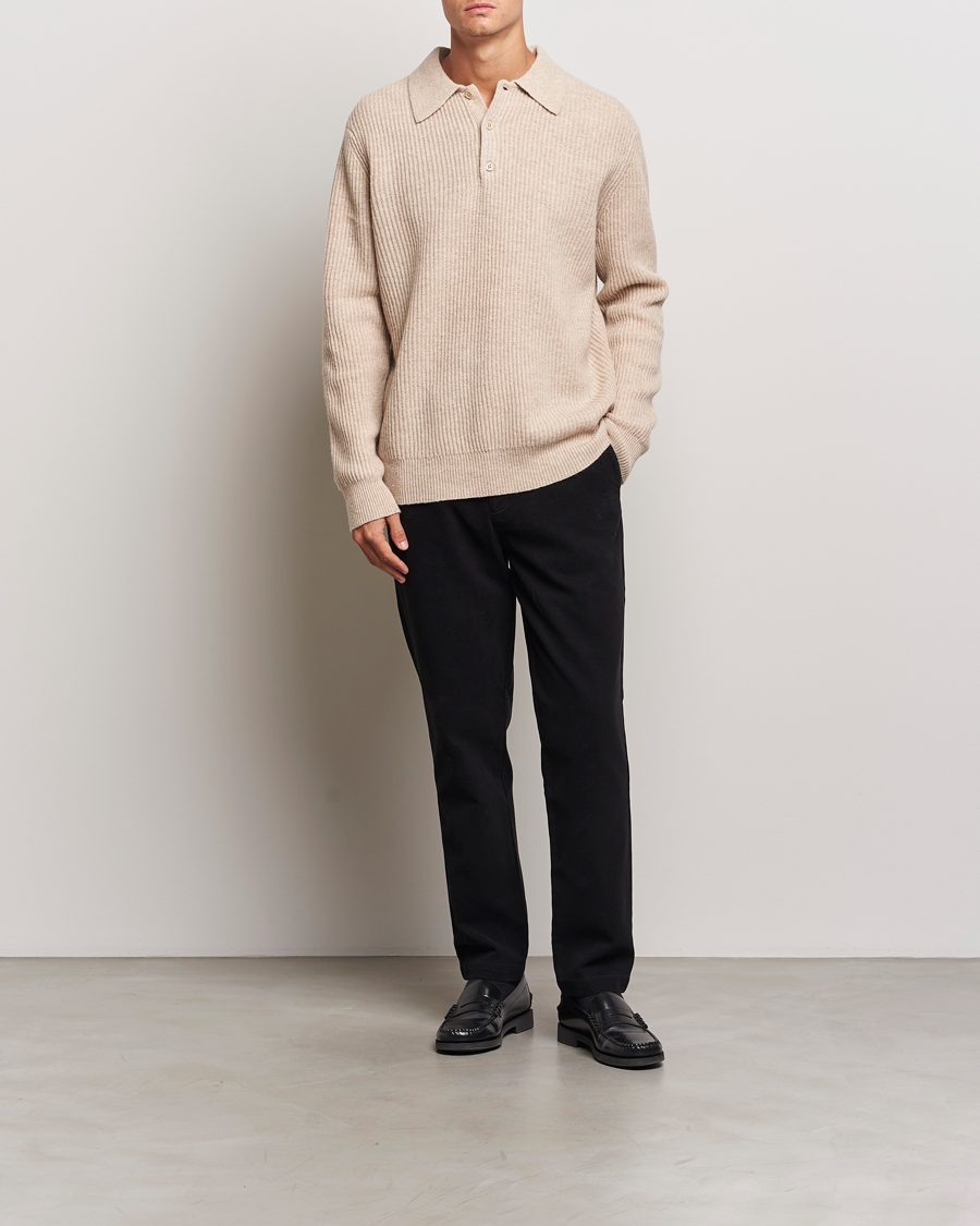 Hombres | Pantalones | A Day's March | Miller Cotton/Lyocell Trousers Black