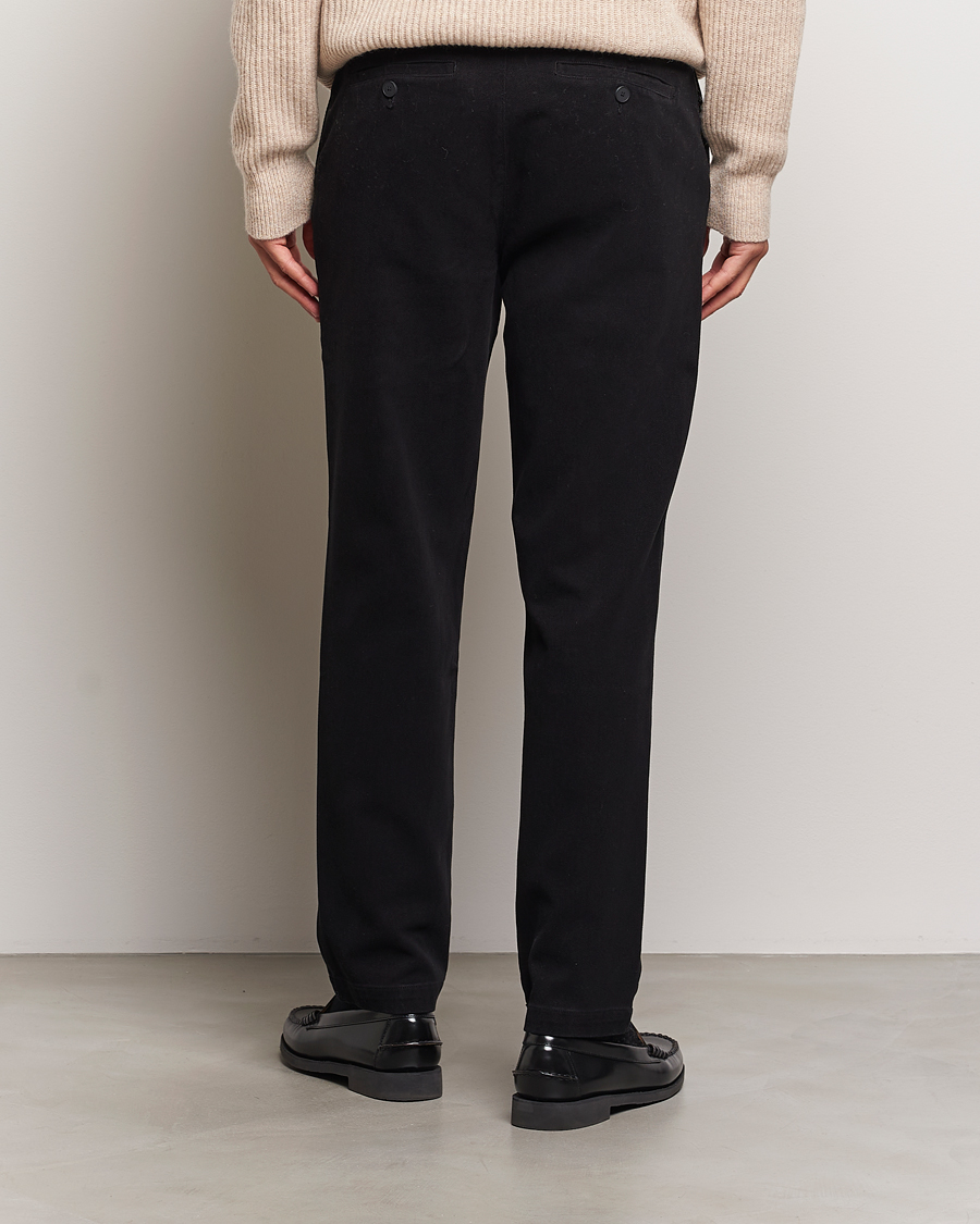 Hombres | Pantalones | A Day's March | Miller Cotton/Lyocell Trousers Black