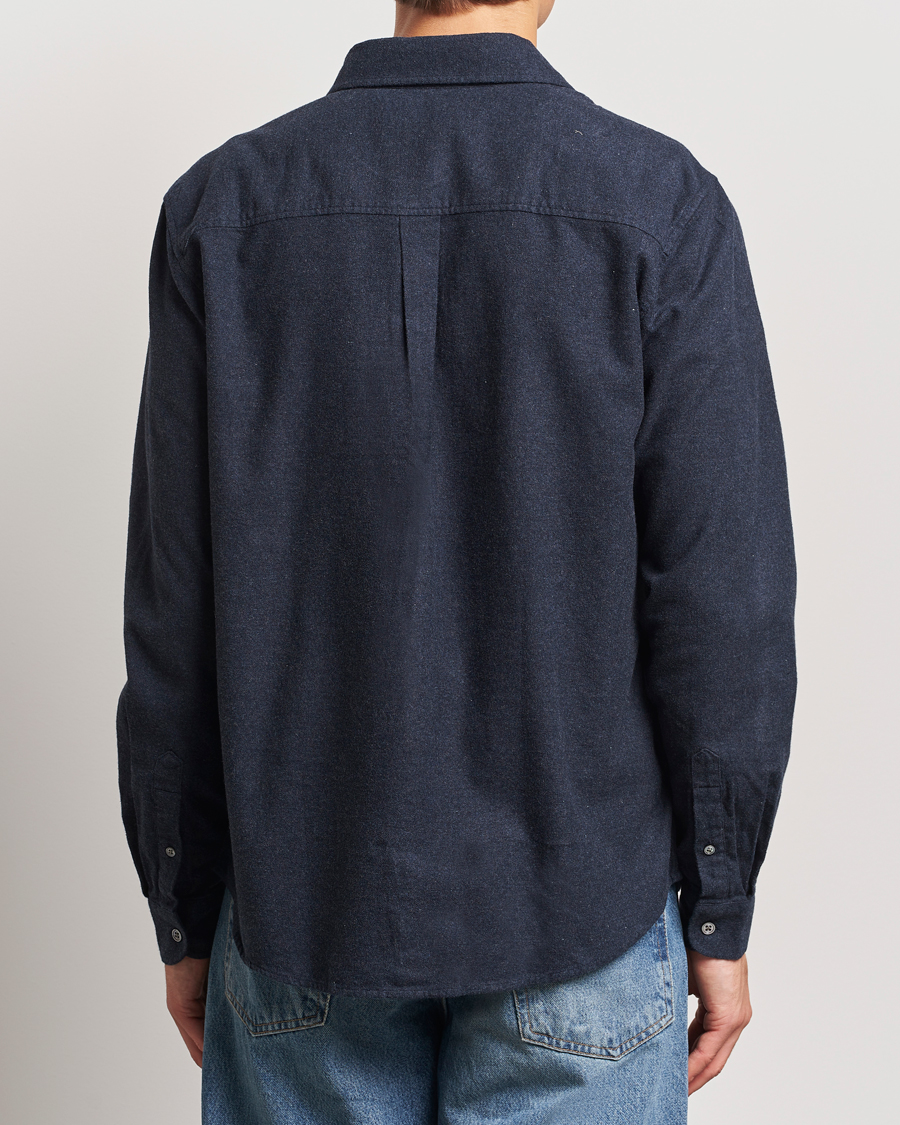 Hombres | Camisas | A Day's March | Newark Flannel Shirt Navy
