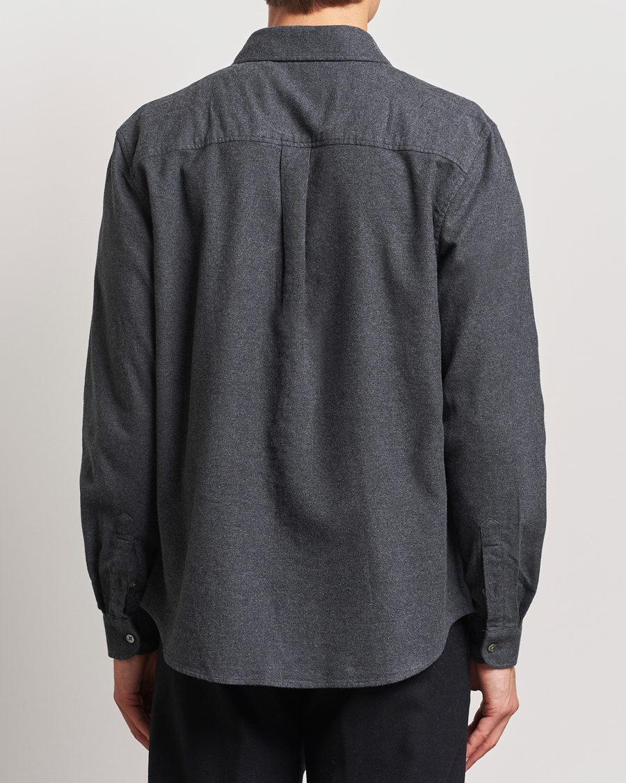 Hombres | Camisas | A Day's March | Newark Flannel Shirt Charcoal