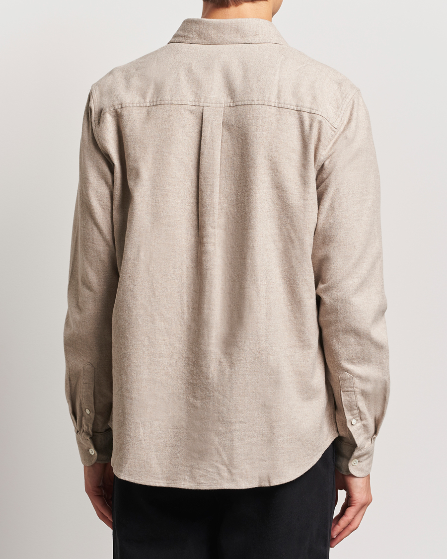 Hombres | Camisas | A Day's March | Newark Flannel Shirt Sand Melange