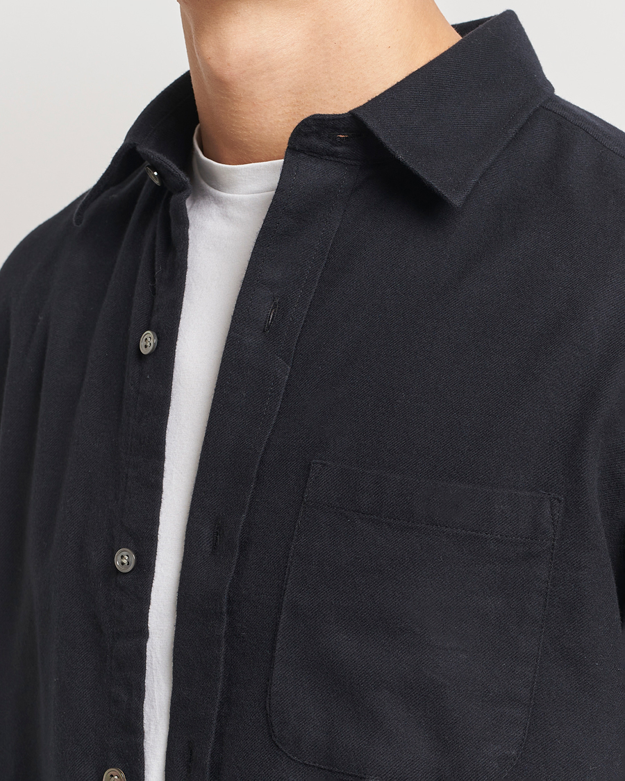 Hombres | Camisas | A Day's March | Newark Flannel Shirt Black