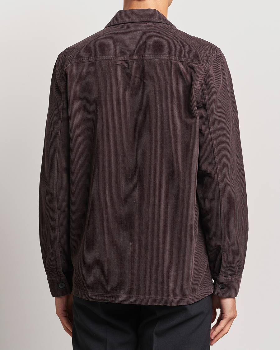 Hombres | Camisas | A Day's March | Banagher Corduroy Overshirt Chocolate