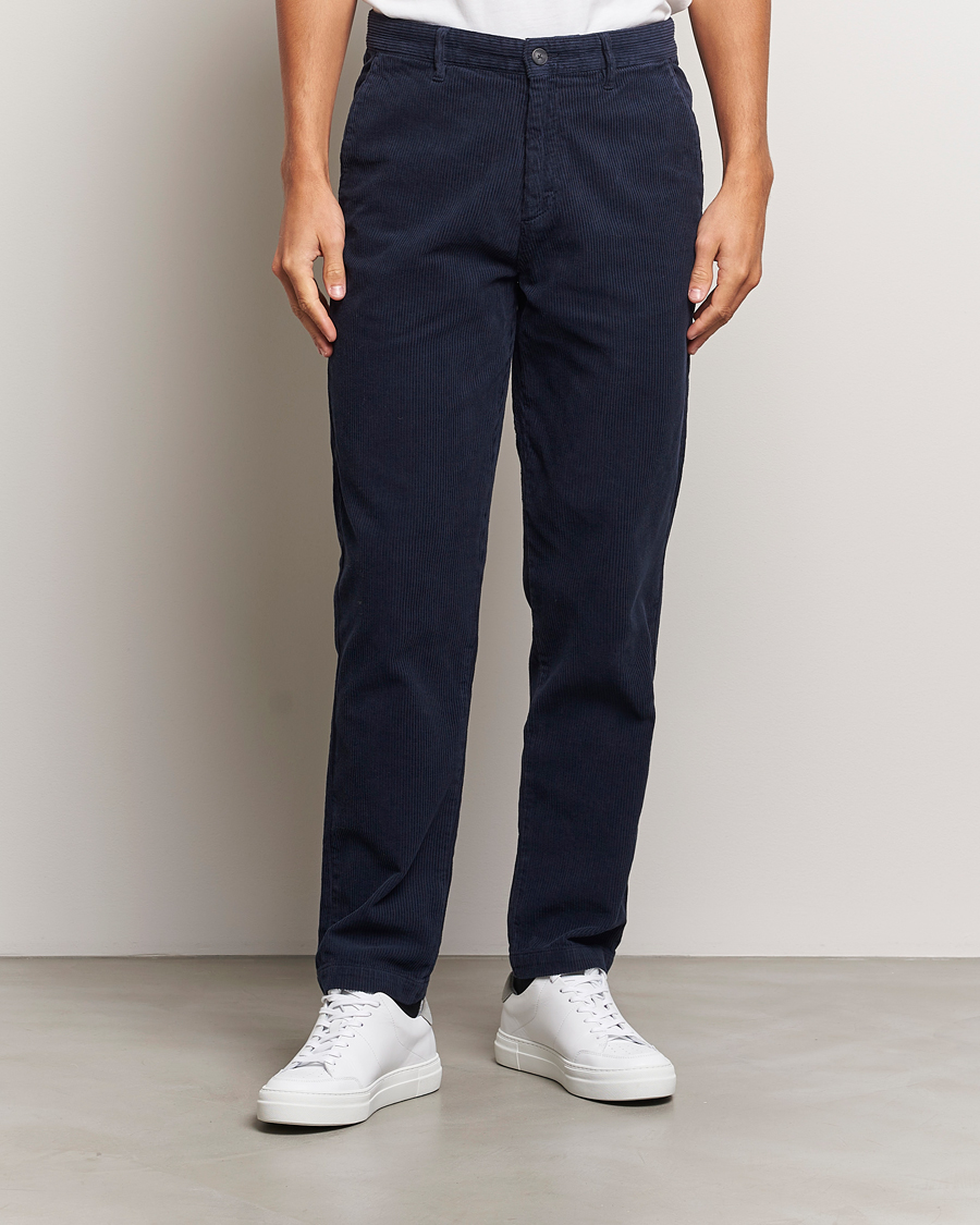 Hombres | Pantalones | A Day's March | Miller Corduroy Trousers Navy