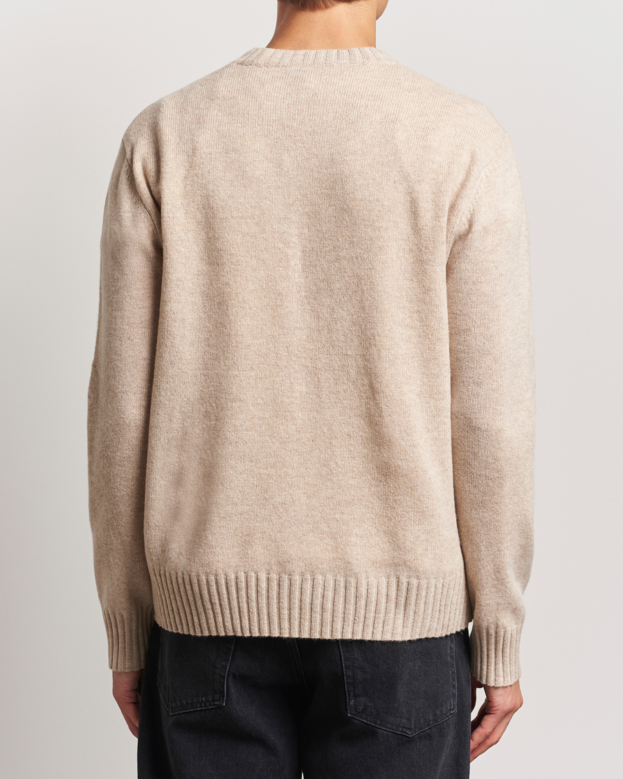 Hombres | Jerséis y prendas de punto | A Day's March | Marlow Lambswool Crew Sand Melange