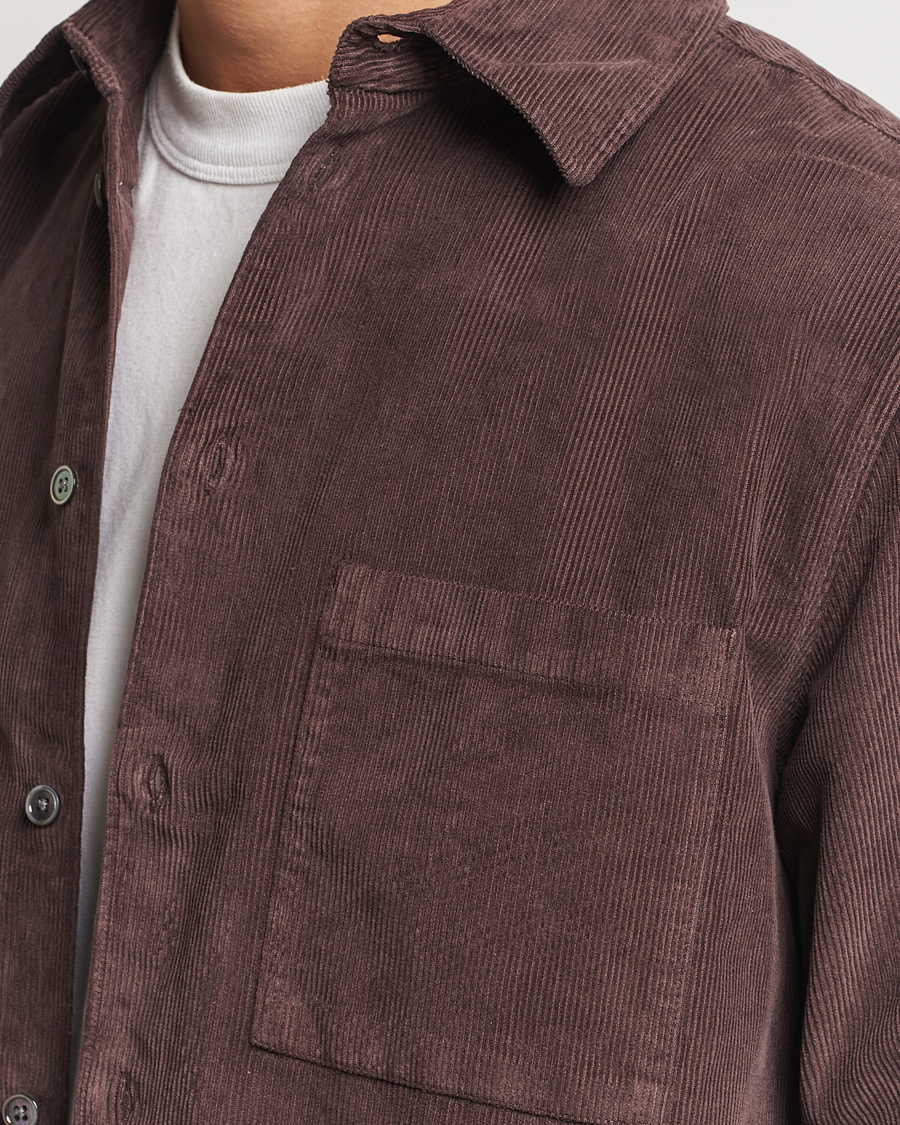 Hombres | Camisas | A Day's March | Denver Corduroy Shirt Chocolate
