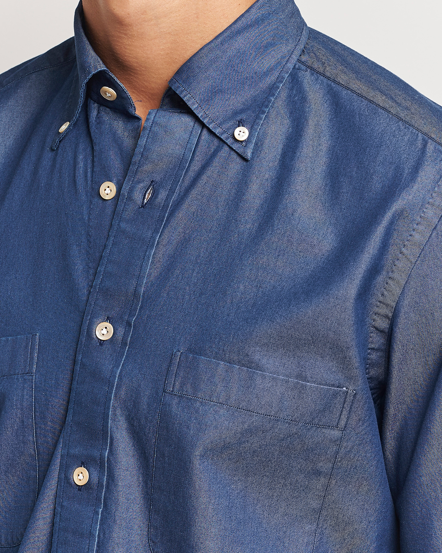 Hombres | Camisas | 100Hands | Beverly Bata Wash Denim Shirt Blue