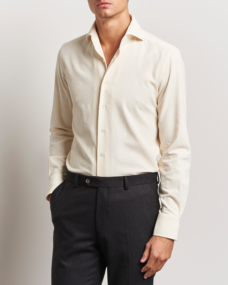 Hombres | Camisas | 100Hands | Japan Corduroy Shirt Off White