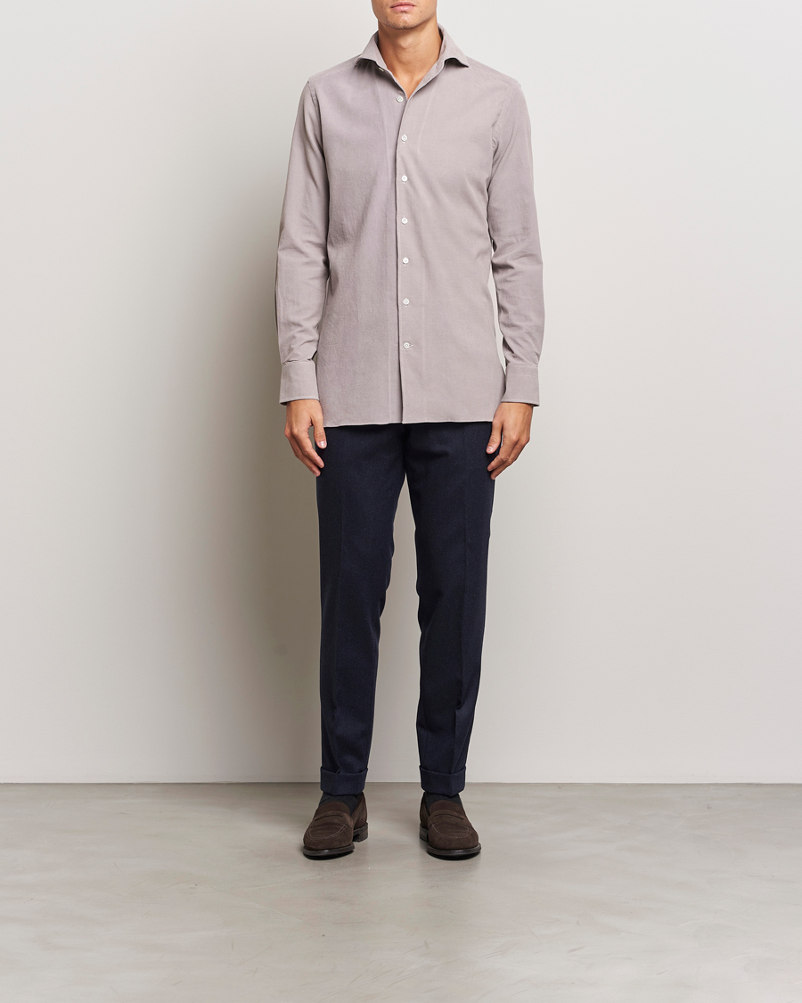 Hombres | Camisas | 100Hands | Japan Corduroy Shirt Aubergine