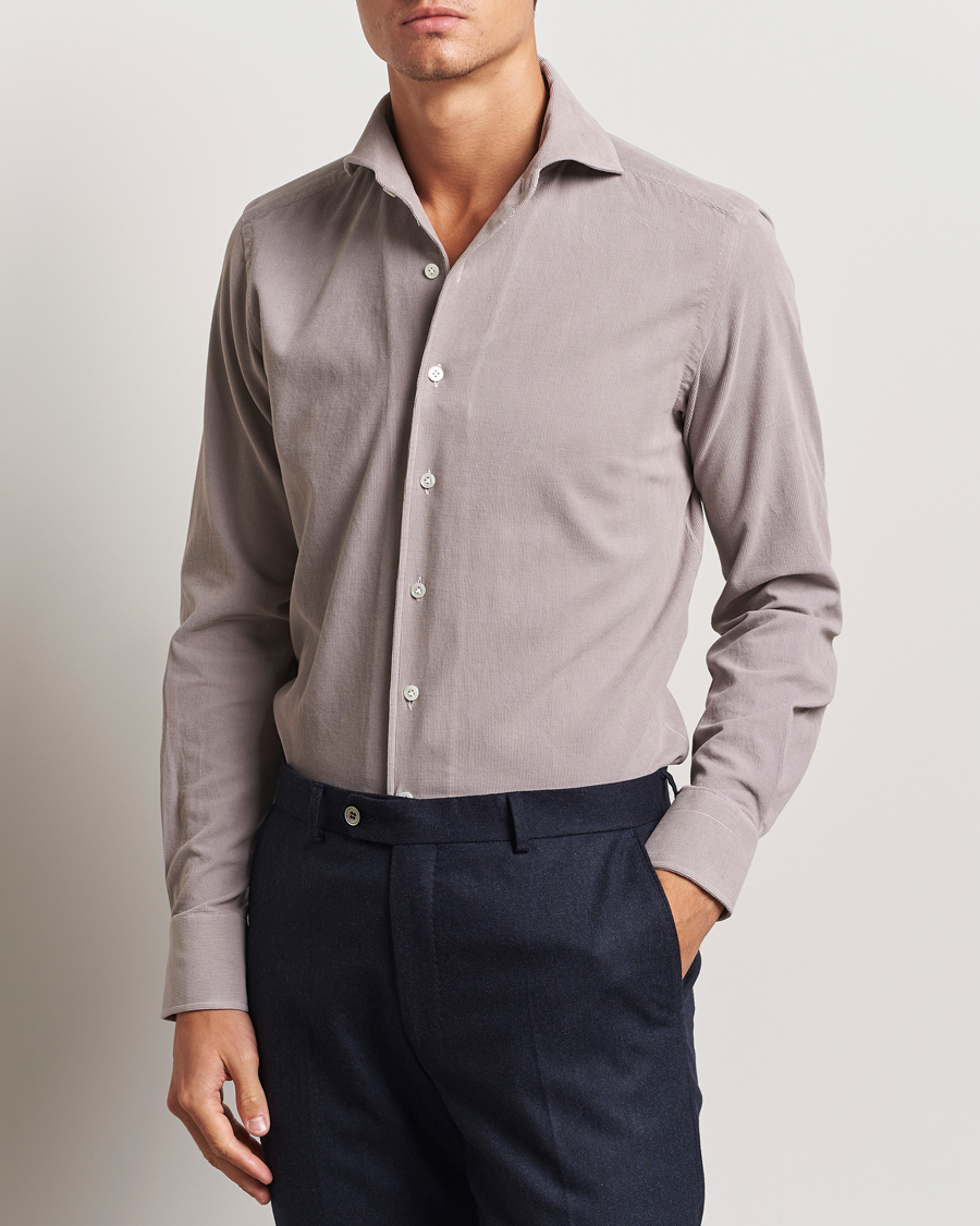 Hombres | Camisas | 100Hands | Japan Corduroy Shirt Aubergine