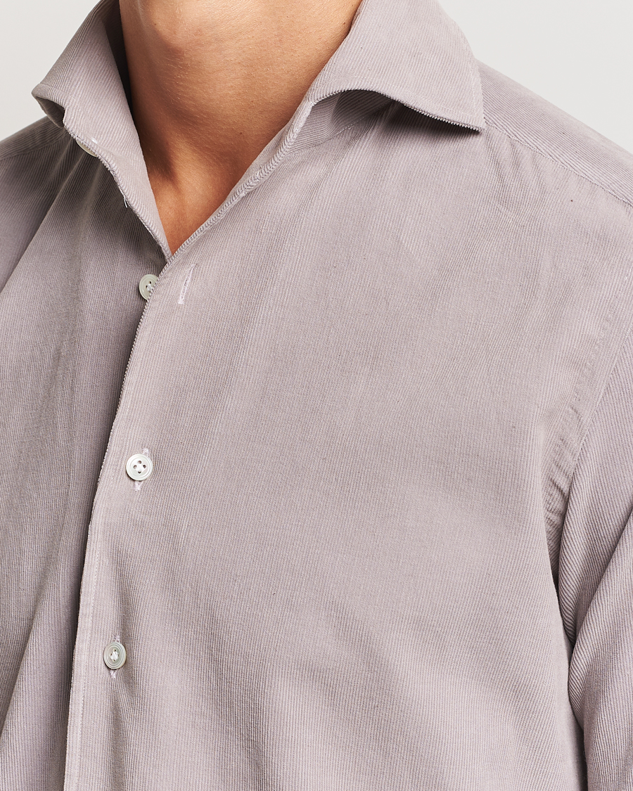 Hombres | Camisas | 100Hands | Japan Corduroy Shirt Aubergine