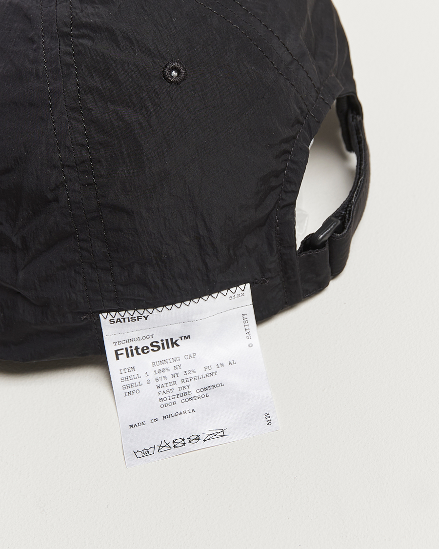 Hombres | Satisfy FliteSilk Running Cap Black | Satisfy | FliteSilk Running Cap Black
