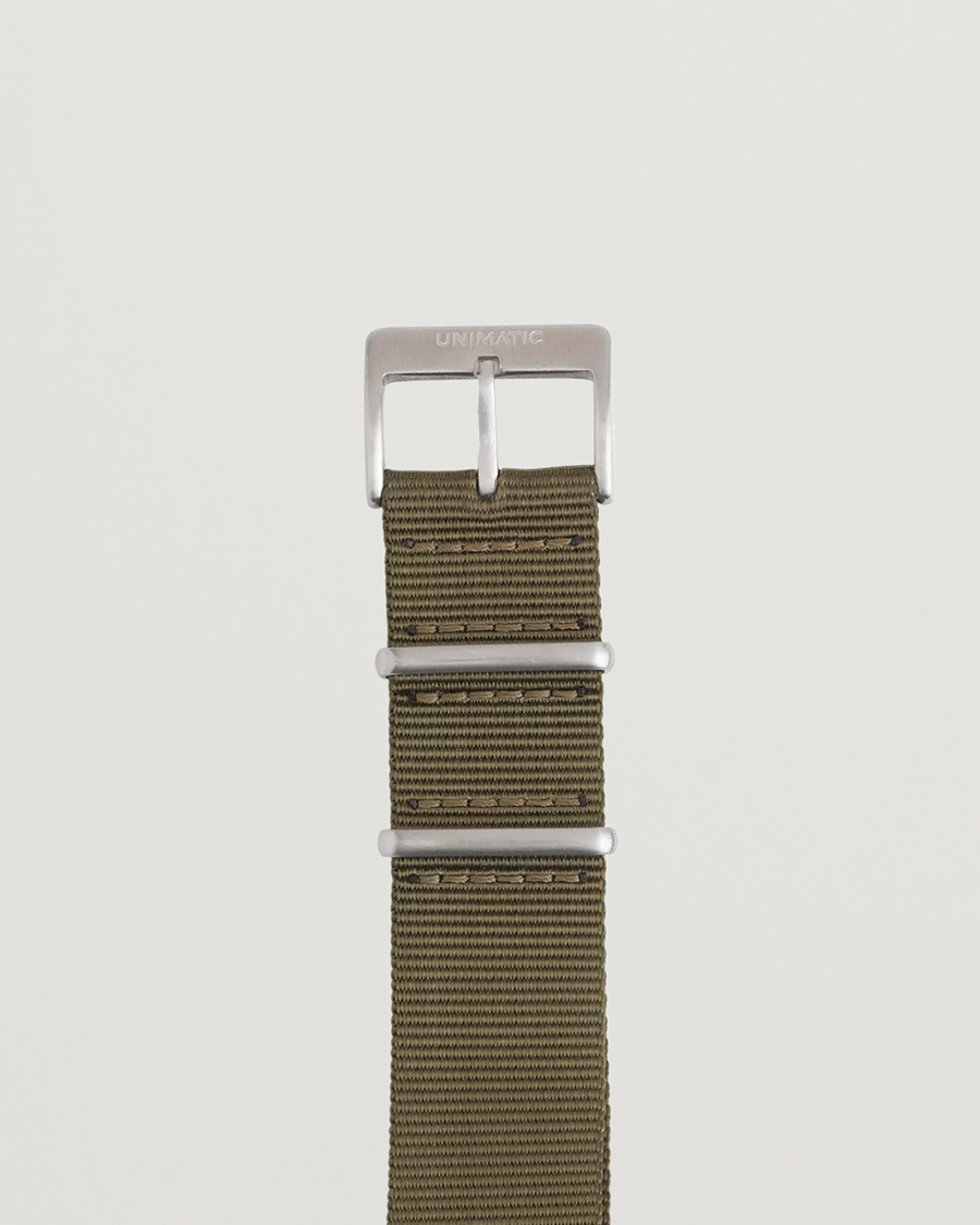 Hombres | Correas de reloj | UNIMATIC | Nylon Nato Steel 22mm Strap Olive