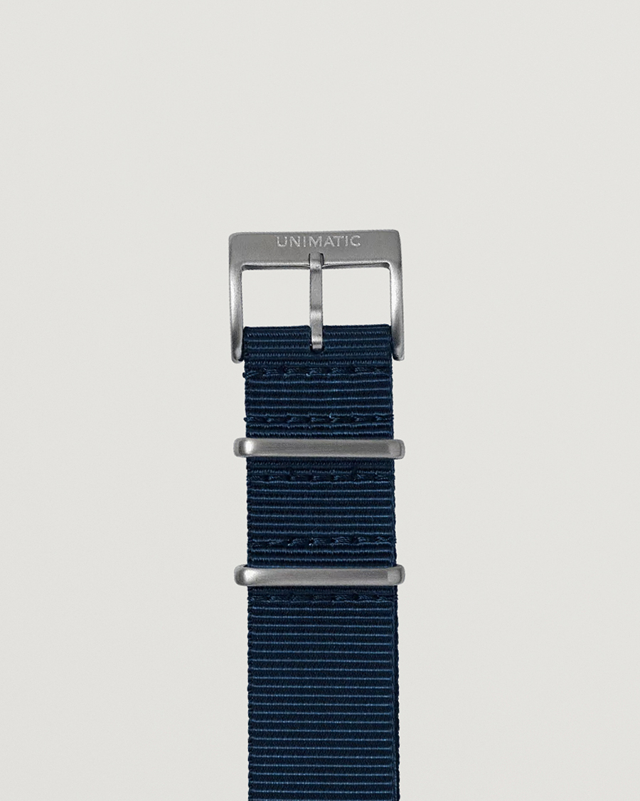 Hombres | Correas de reloj | UNIMATIC | Nylon Nato Steel 22mm Strap Vintage Navy
