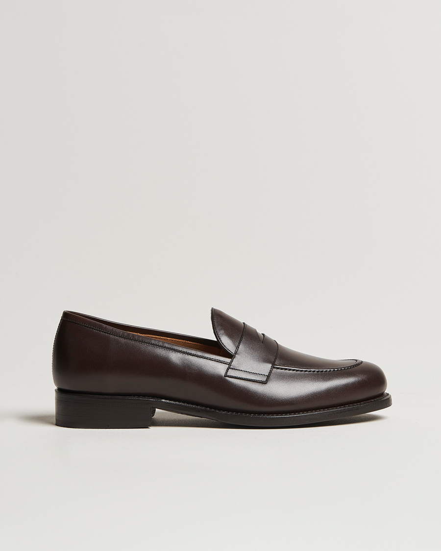 Hombres | Oscar Jacobson Penny Loafers Dark Mud Brown | Oscar Jacobson | Penny Loafers Dark Mud Brown