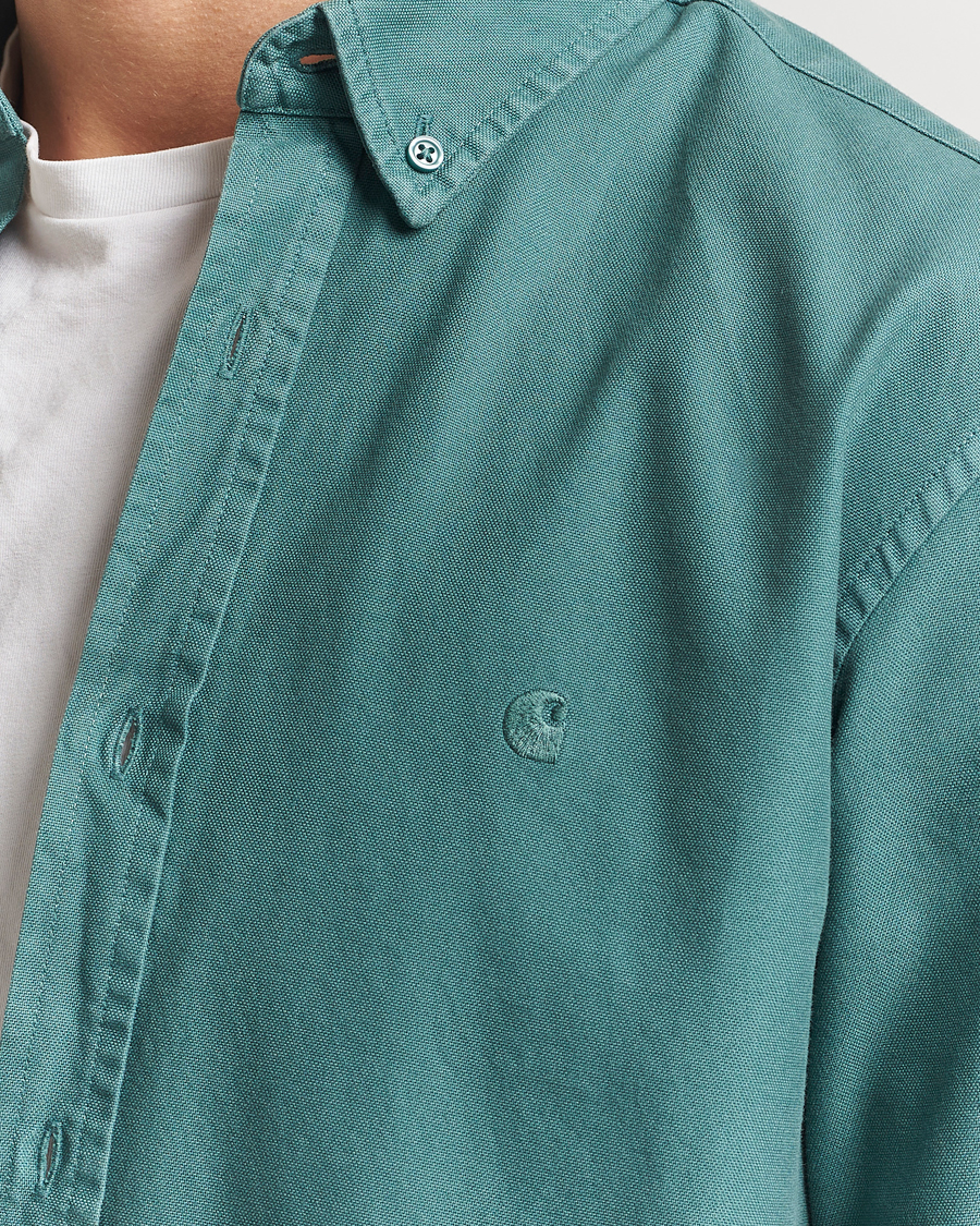 Hombres | Camisas | Carhartt WIP | Bolton Cotton Oxford Shirt Silver Pine