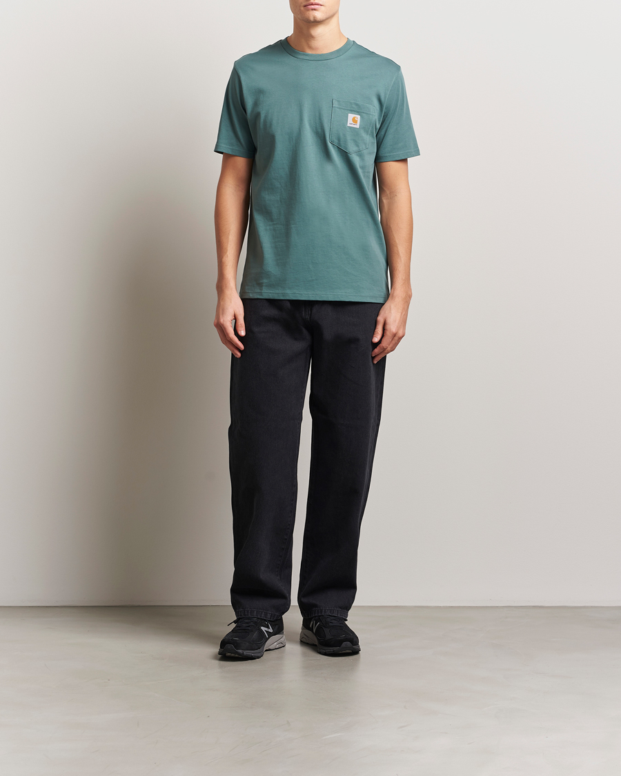 Hombres | Camisetas | Carhartt WIP | Short Sleeve Pocket T-shirt Silver Pine