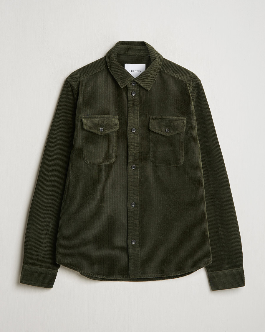 Hombres | Camisas | LES DEUX | Kody Heavy Corduroy Overshirt Rosin
