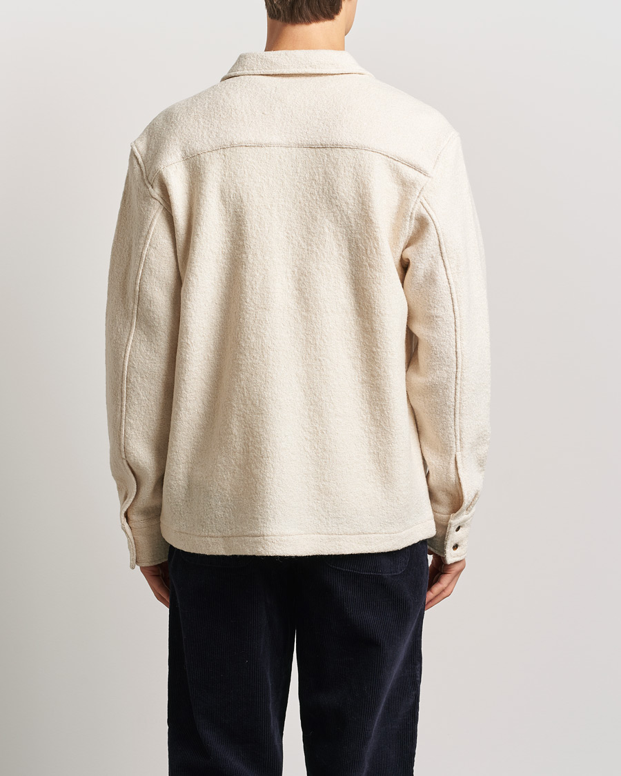 Hombres | Camisas | LES DEUX | Kaleb Boucle Overshirt Ivory