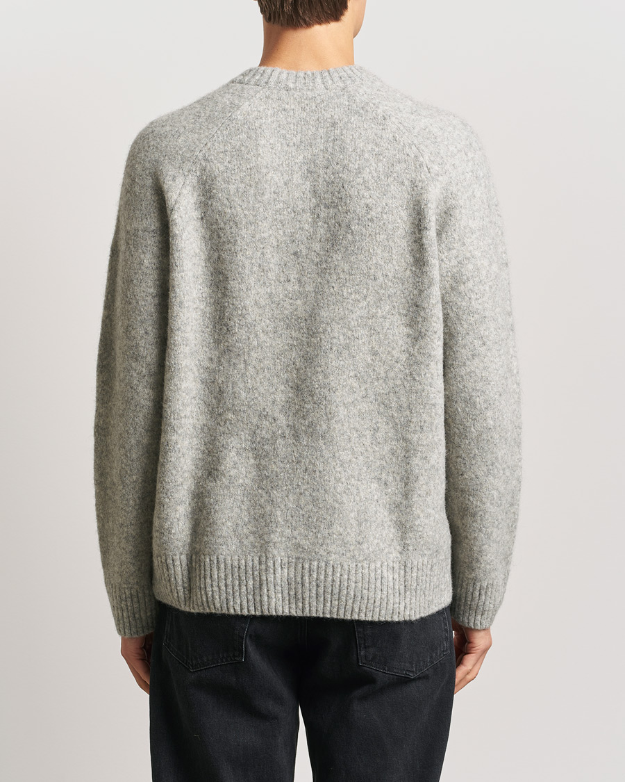 Hombres | Jerséis y prendas de punto | LES DEUX | Gilbert Roundneck Knit Light Grey Melange