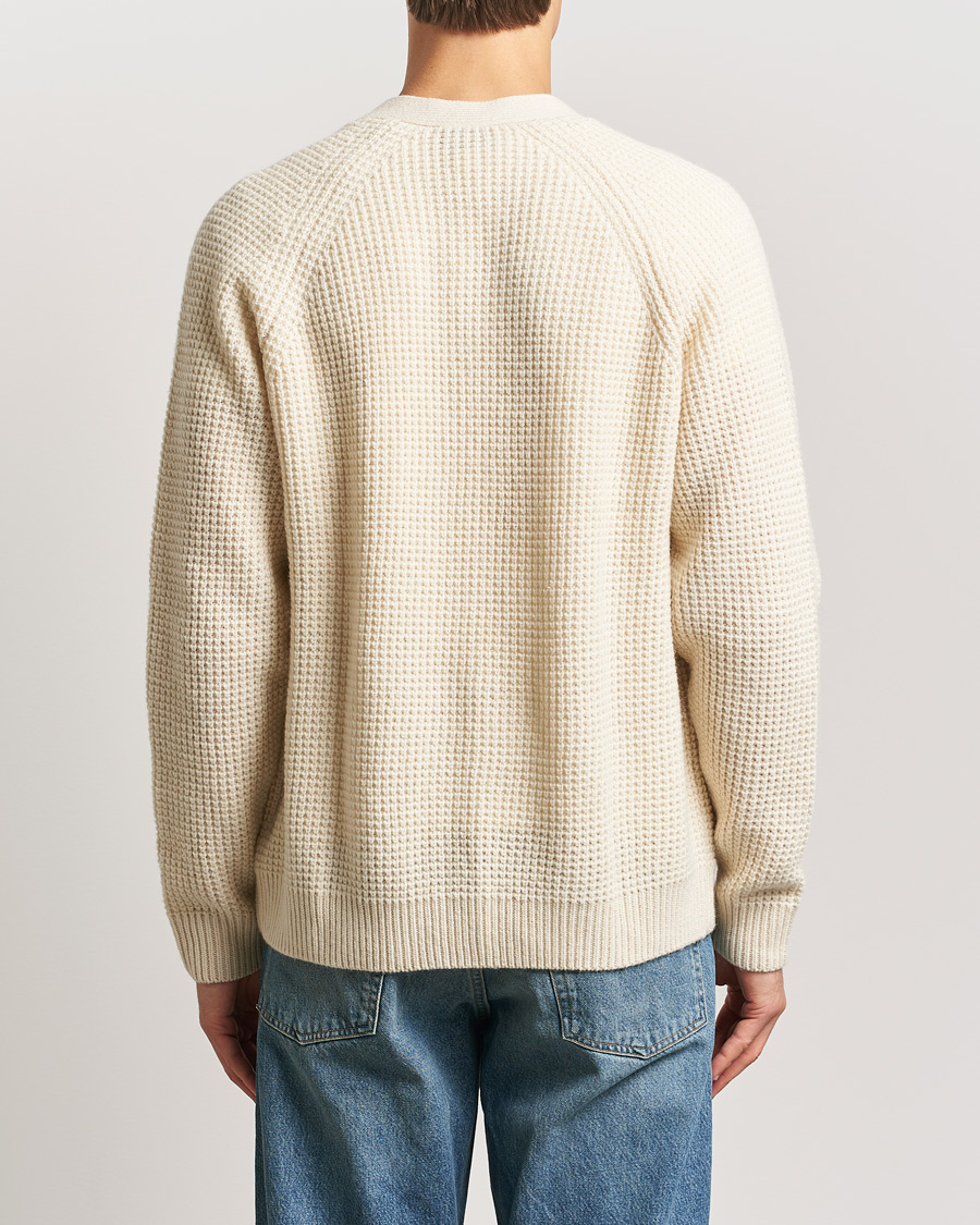 Hombres | Jerséis y prendas de punto | LES DEUX | Grady Waffle Cardigan Ivory