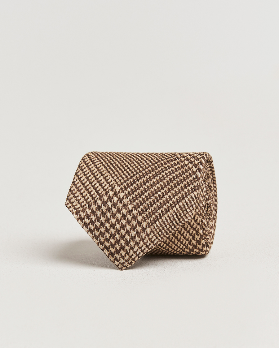 Hombres | Ralph Lauren Purple Label Glenplaid Silk Tie Cream | Ralph Lauren Purple Label | Glenplaid Silk Tie Cream