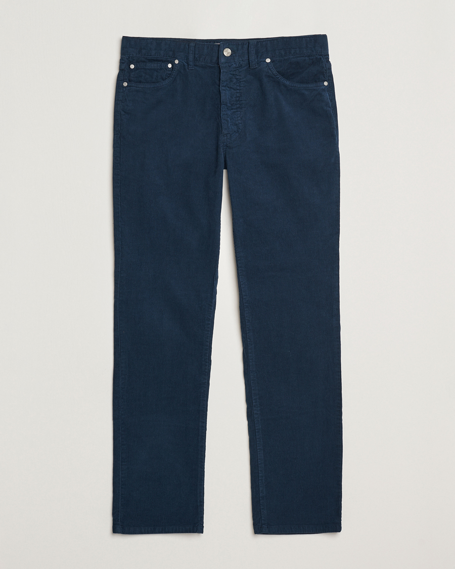 Hombres | Pantalones | NN07 | Tony Corduroy 5-Pocket Pants Navy Blue