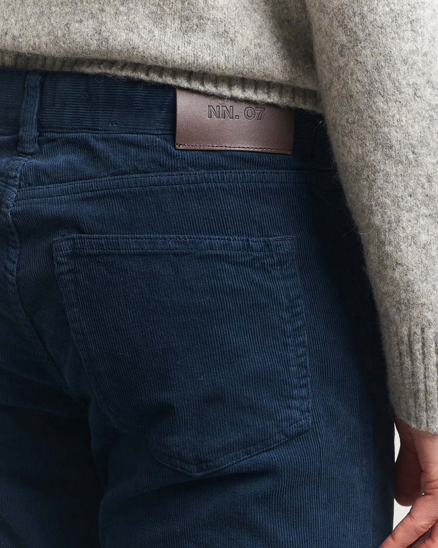 Hombres | Pantalones | NN07 | Tony Corduroy 5-Pocket Pants Navy Blue