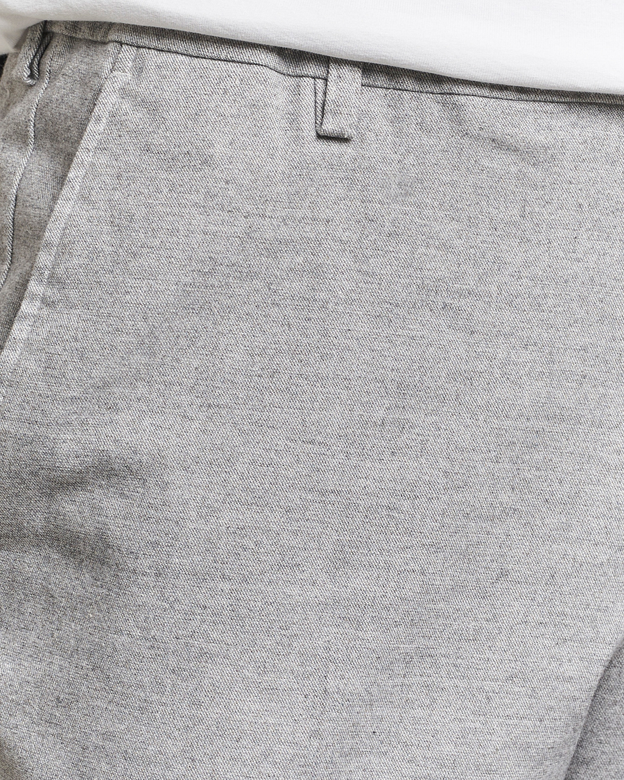 Hombres | Pantalones | NN07 | Billie Brushed Drawstring Trousers Light Grey Melange