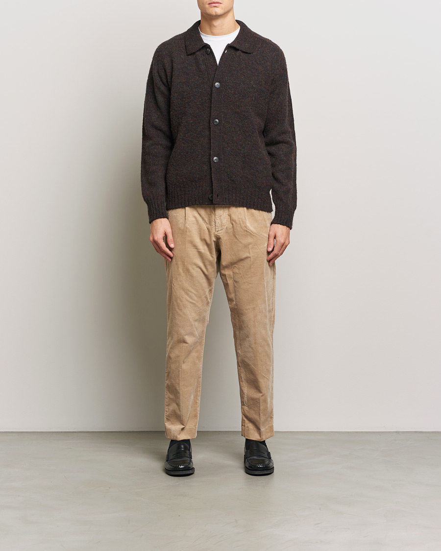 Hombres | Pantalones | NN07 | Bill Pleated Corduroy Pants White Peppar