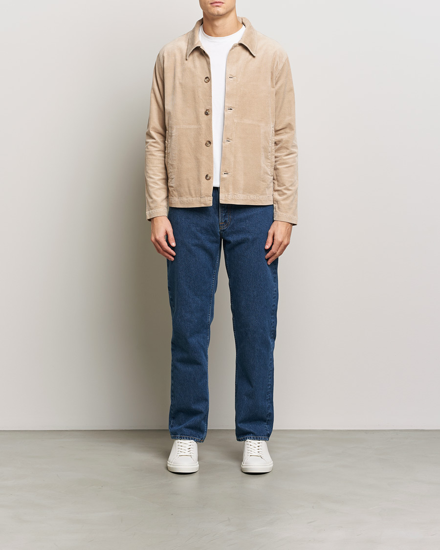 Hombres | Camisas | NN07 | Zander Corduroy Overshirt White Peppar