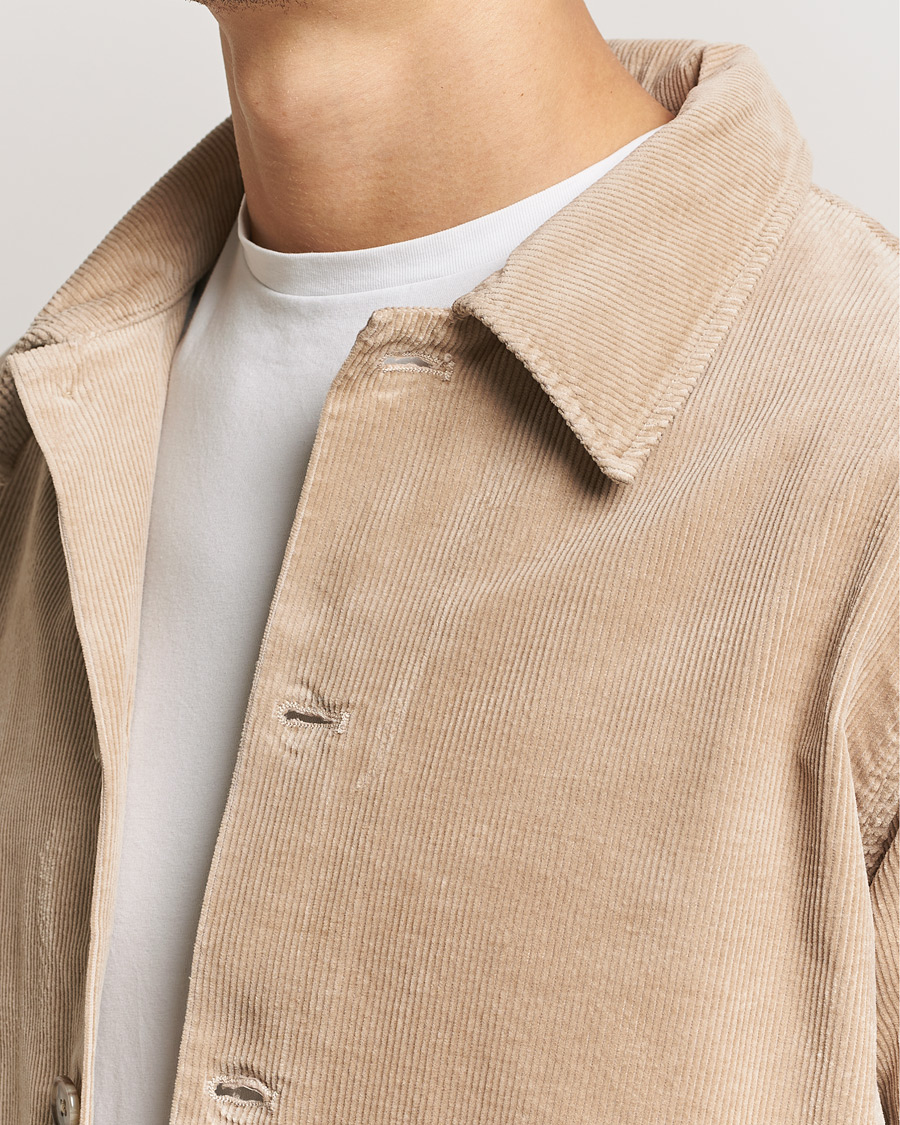 Hombres | Camisas | NN07 | Zander Corduroy Overshirt White Peppar